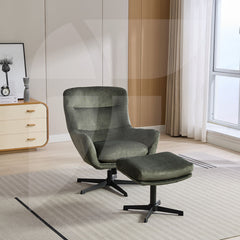 Isla Swivel Recliner with Footstool