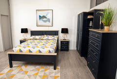 Indigo Oak Blue Bed CW