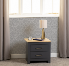 Portland 2 Drawer Bedside