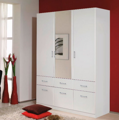 Aalen 3 door 1 Mirror 6 Drawer Wardrobe 1.36m JB