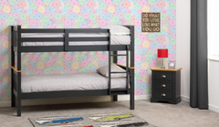 Neptune 3ft Bunk Bed Dark Grey/Oak Effect WS