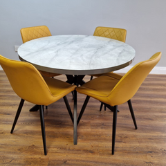 Dario Round Table with Black Legs GA