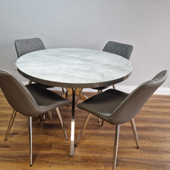 Dario Round Table with Chrome Legs GA