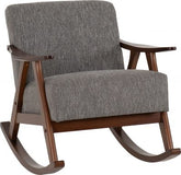 Kendra Rocking Chair Grey Fabric - WH