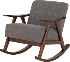 Kendra Rocking Chair Grey Fabric - WH