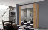 Kronach Two Sliding Door Mirrored Wardrobe 2.25m JB