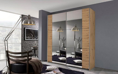 Kronach Two Sliding Door Mirrored Wardrobe 2.25m JB