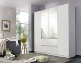 Mainz 4 Door 2 Mirror 2 Drawer Wardrobe Alpine White 1.8m JB