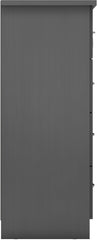 Nevada 5 Drawer Low Wardrobe (3D Effect Grey) WH