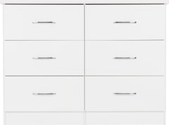 Nevada 6 Drawer Chest (White Gloss) WH