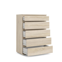 Nova 5 Drawer Wide Chest - Oak DE