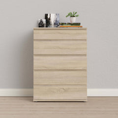 Nova 5 Drawer Wide Chest - Oak DE