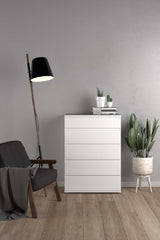 Nova 5 Drawer Wide Chest - White DE