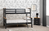 Neptune Triple Sleeper Bunk Bed Dark Grey/Oak Effect WS