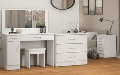 Nevada Vanity Table Set (White Gloss) WH