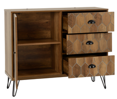 Ottawa 1 Door 3 Drawear Side Table - WH