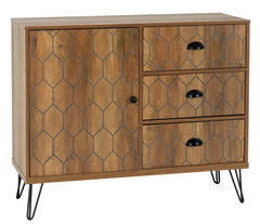 Ottawa 1 Door 3 Drawear Side Table - WH