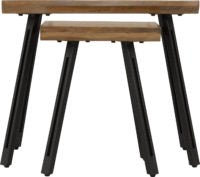 Quebec Straight Edge Nest of Tables - WH