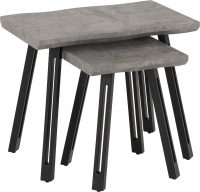 Quebec Wave Edge Nest of Tables - WH