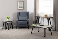 Quebec Wave Edge Nest of Tables - WH