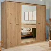 Zoey 4 Door 2 Mirrored Wardrobe JB