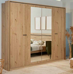 Zoey 4 Door 2 Mirrored Wardrobe JB