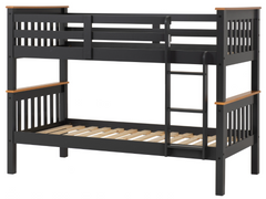 Neptune 3ft Bunk Bed Dark Grey/Oak Effect WS