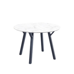 The Table Collection - 1.1m Round Dining Table Marble effect- KT