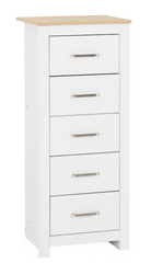 Portland 5 Drawer Narrow Chest