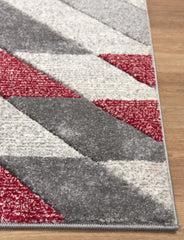 Asher Rug Grey-Red