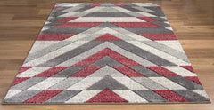 Asher Rug Grey-Red