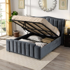 Clare Grey Gaslift Bed-GI