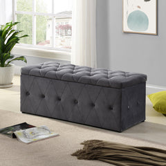 Grey and Button Blanket Box GI