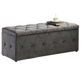 grey wooden blanket box