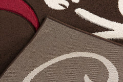 Primrose Rug Choc-Red