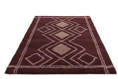 geometric rug ivory orange