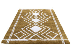 mustard cream area rug