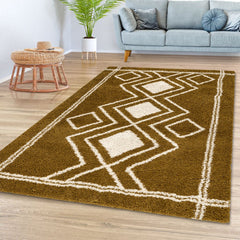 cream and mustard rug