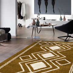 cream and mustard rug