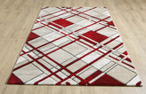 red and cream area rugs