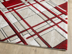 red and cream area rugs