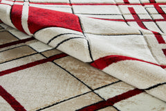 red and cream rugs