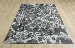 dark black grey area rug