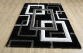 Mercury Rug - Black Grey