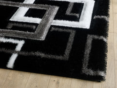Mercury Rug - Black Grey