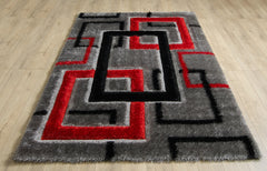 Mercury Rug - Grey Red