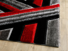 Saturn Rug - Grey Red