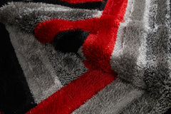 Saturn Rug - Grey Red