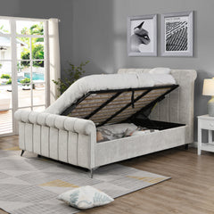 Carlow Beige Side Gas Lift Bed-GI