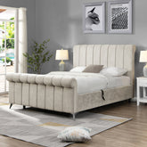 Carlow Beige Side Gas Lift Bed-GI